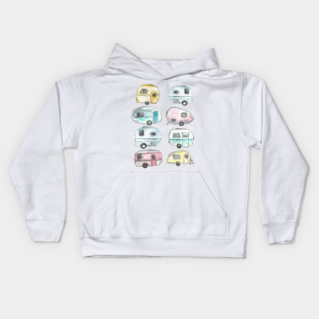 Camping Kids Hoodie by msmart